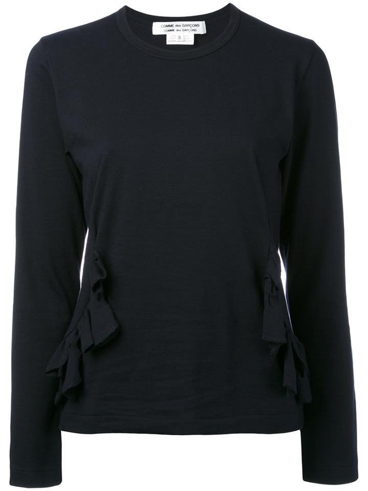 Comme Des Garçons Comme Des Garçons - Frill Detail Blouse - Women - Cotton - M, Women's, Blue, Cotton