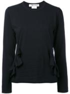 Comme Des Garçons Comme Des Garçons - Frill Detail Blouse - Women - Cotton - M, Women's, Blue, Cotton
