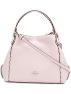 Coach Scalloped Logo Tote - Pink & Purple