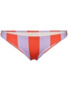 Solid & Striped Vertical Striped Wide Bikini Bottoms - Purple