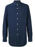 Kiton - Checked Shirt - Men - Cotton - 41, Blue, Cotton