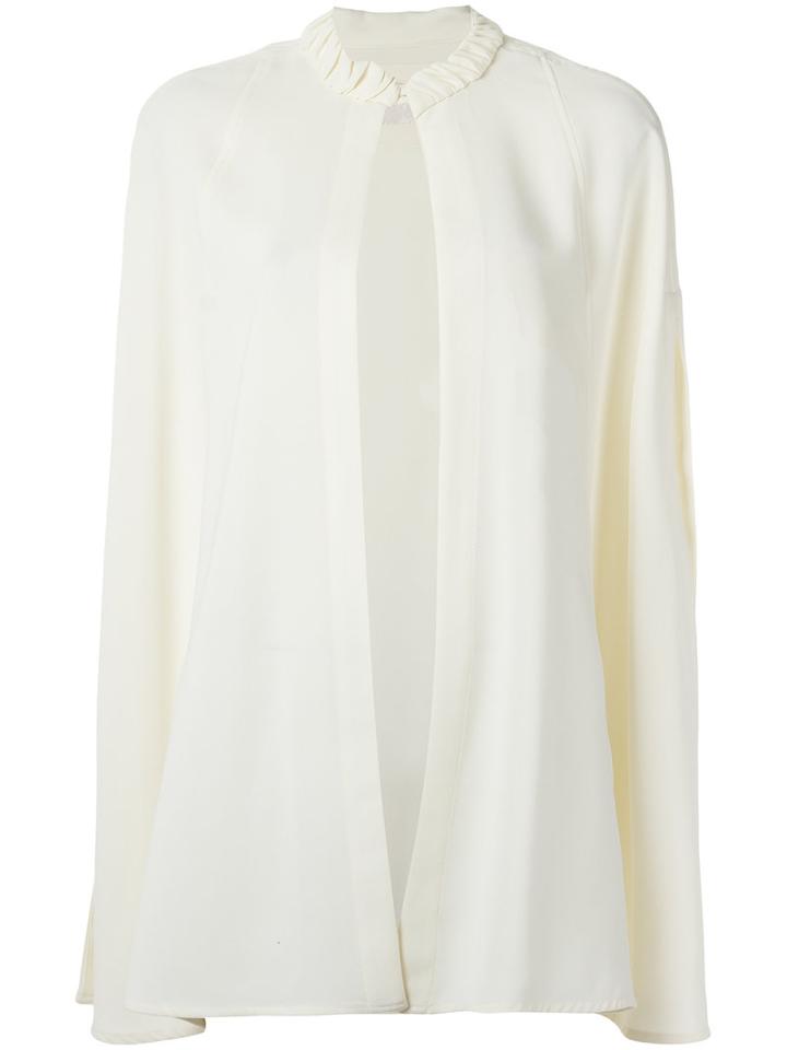 Three-quarter Sleeves Coat - Women - Polyester/spandex/elastane - 38, White, Polyester/spandex/elastane, Lilly Sarti