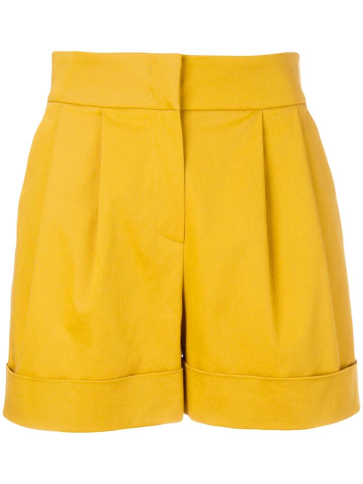 Alberta Ferretti High-waisted Wide Shorts - Yellow & Orange