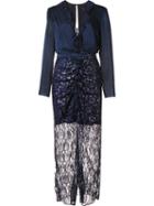 Saloni 'jennifer' Maxi Dress, Women's, Size: 10, Black, Silk/rayon