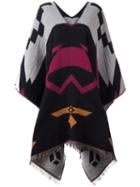 Marcelo Burlon County Of Milan 'san Pedro' Poncho, Women's, Wool