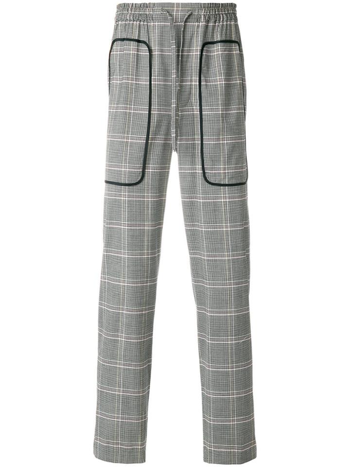 Cédric Charlier Checked Trousers - Grey