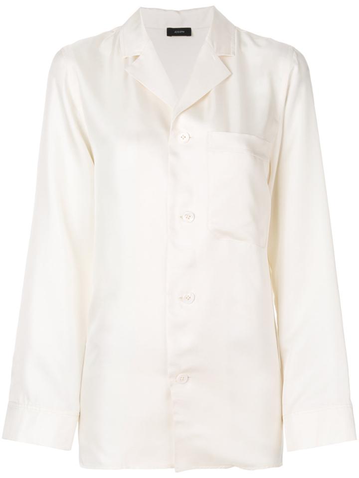 Joseph Open Neck Blouse - White