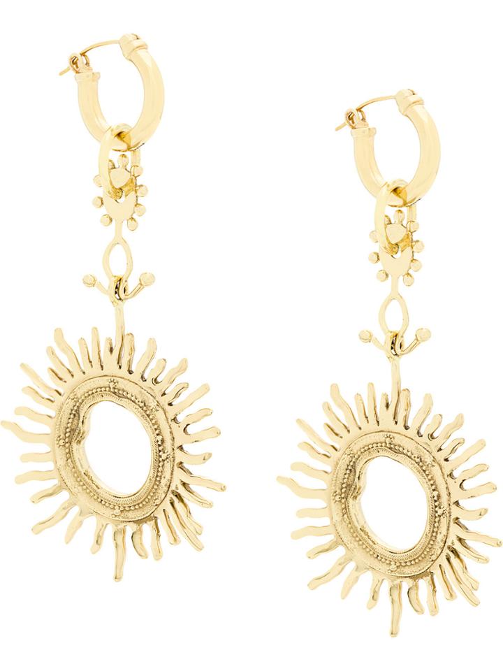 Ellery Strangerland Large Sun Earrings - Yellow & Orange