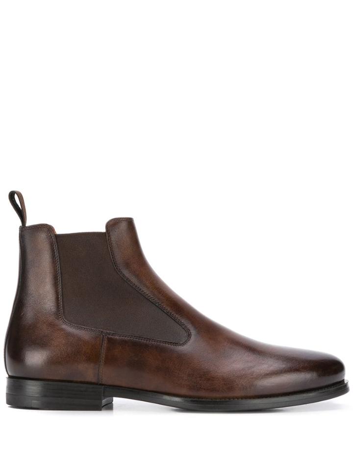 Santoni Slip-on Chelsea Boots - Brown