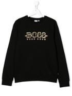 Boss Kids Boys Black Logo Sweatshirt
