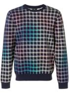 Ps By Paul Smith Windowpane Check Knit Sweater - Blue