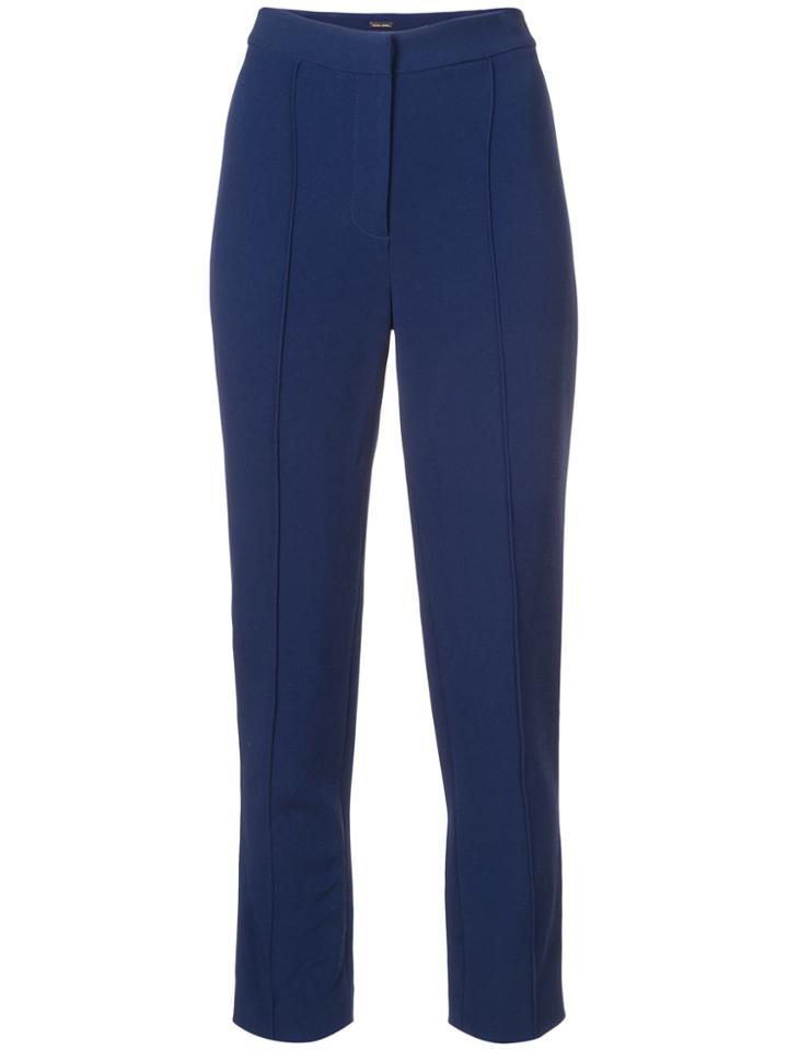Adam Lippes High-waisted Slim Trousers - Blue
