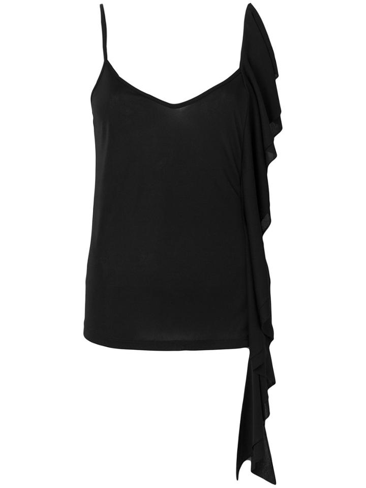 Dondup Frilled Vest Top - Black