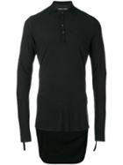 Cedric Jacquemyn - Drop Hem Polo Shirt - Men - Silk - 48, Black, Silk