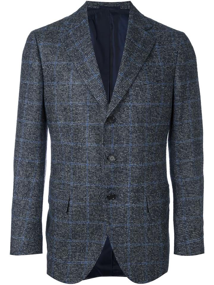 Cesare Attolini Windowpane Tweed Blazer
