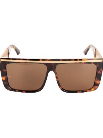 Vintage Frames 'love/hate' Sunglasses, Adult Unisex, Brown, Acetate