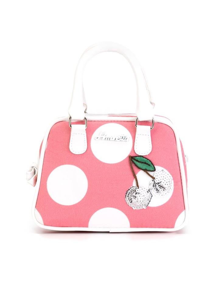 Simonetta Polka Dot Shoulder Bag, Girl's, Pink/purple