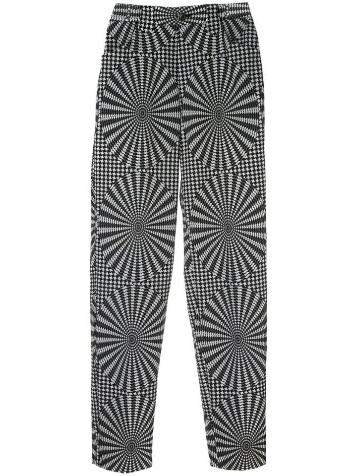 Issey Miyake Vintage Optical Illusion Tailored Trousers - Black