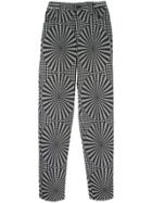 Issey Miyake Vintage Optical Illusion Tailored Trousers - Black