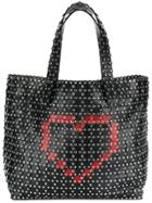 Red Valentino Hearts And Studs Tote - Black