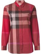 Burberry Brit Checked Shirt, Women's, Size: Xl, Red, Cotton