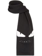 Fendi Bag Bugs-appliqué Scarf - Black