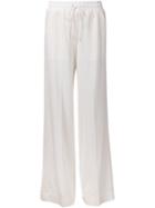 3.1 Phillip Lim Wide Leg Track Pants, Women's, Size: 8, White, Silk/polyester/spandex/elastane/wool