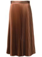 Brunello Cucinelli Pleated Skirt - Brown