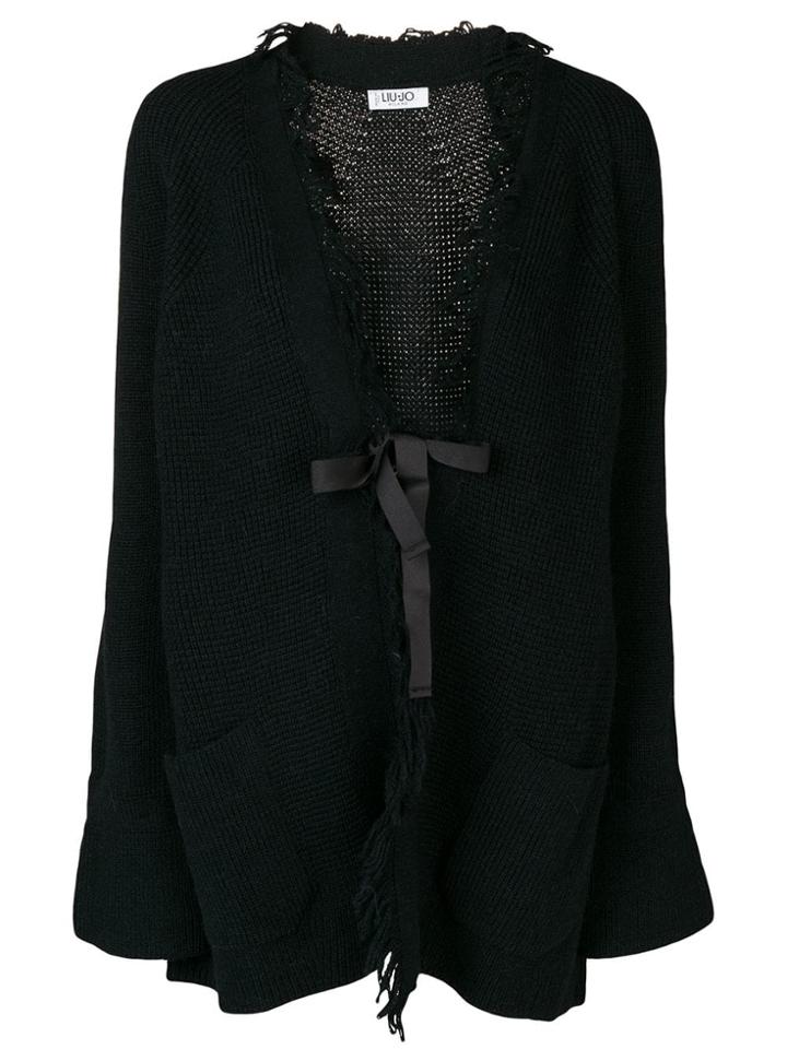 Liu Jo Bow Tie Cardigan - Black