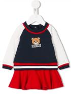 Moschino Kids Teddy Print Sweatshirt Dress, Infant Girl's, Size: 3-6 Mth, Blue