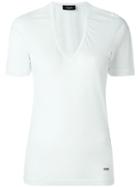 Dsquared2 V-neck T-shirt, Women's, Size: Xl, White, Cotton/polyamide