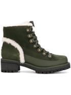 Tory Burch Cooper Shearling Booties - Green