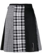 Le Kilt Check Print Panelled Skirt - Black