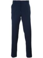 Alexander Mcqueen Straight-leg Trousers, Men's, Size: 46, Blue, Wool/mohair/acetate/viscose