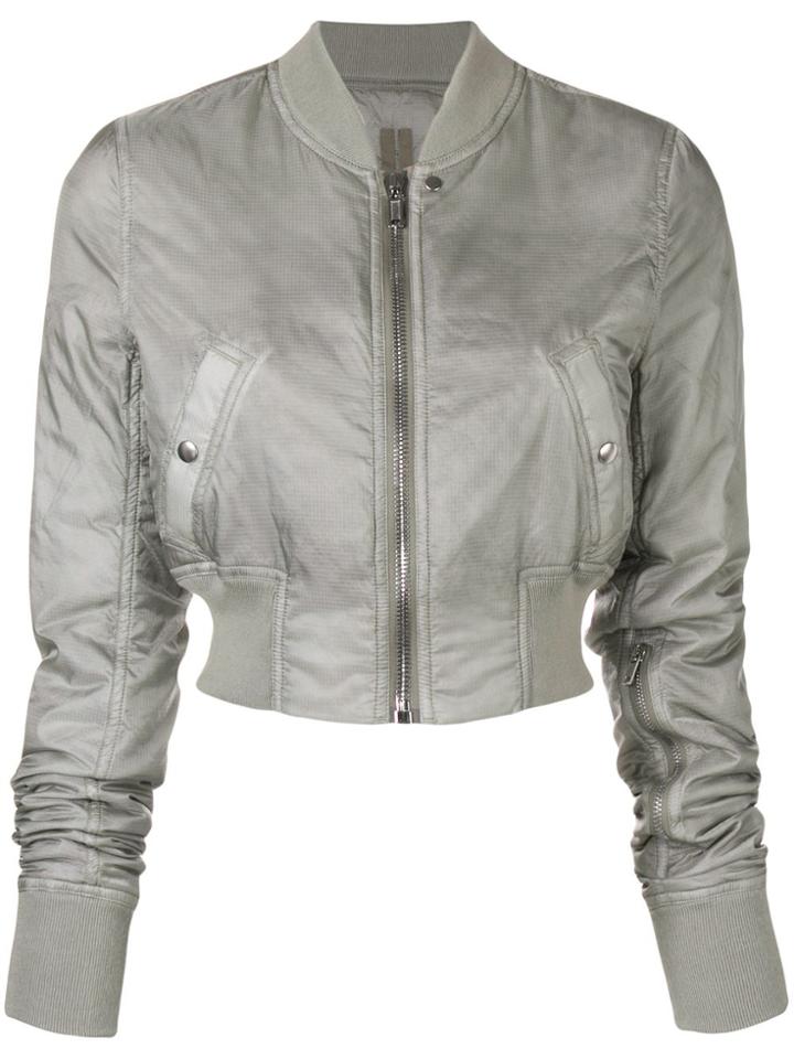 Rick Owens Drkshdw Cropped Bomber Jacket - Grey