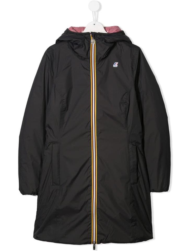 K Way Kids Teen Padded Rain Coat - Blue