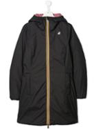 K Way Kids Teen Padded Rain Coat - Blue