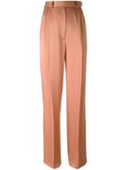 Lanvin High Rise Wide Trousers, Women's, Size: 34, Pink/purple, Viscose/acetate/silk