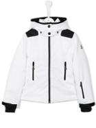 Moncler Kids Hooded Rain Jacket, Girl's, Size: 10 Yrs, White