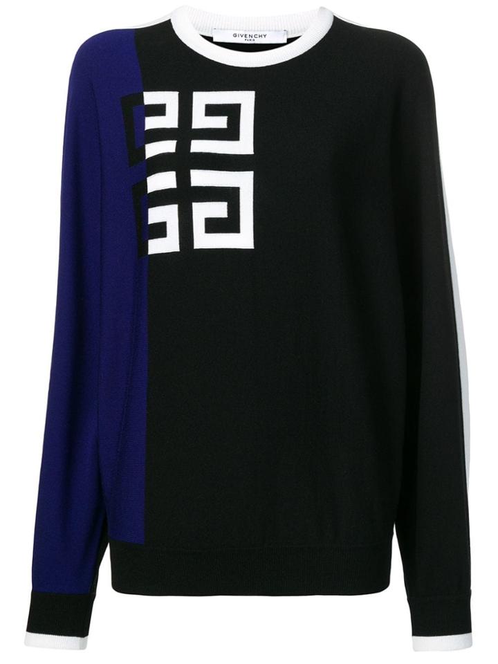 Givenchy Contrast Logo Jumper - Black