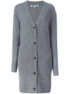 Mcq Alexander Mcqueen Oversized Cardigan, Women's, Size: Medium, Grey, Cashmere/virgin Wool