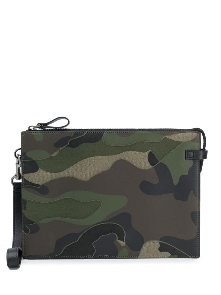 Valentino Valentino Garavani Camouflage Clutch - Green