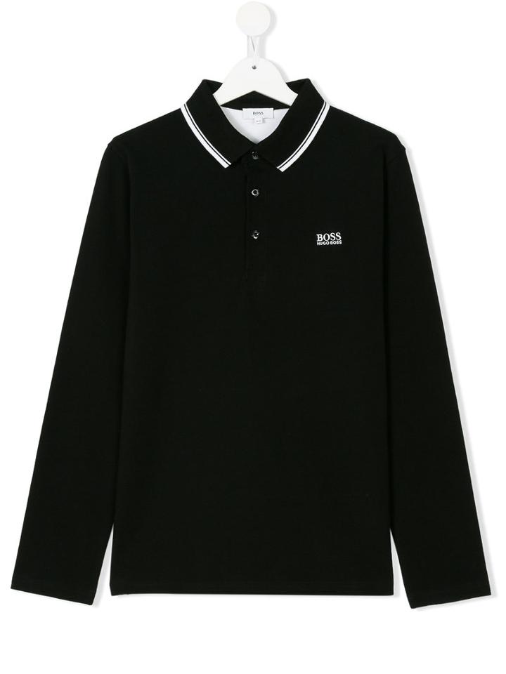 Boss Kids - Teen Classic Polo Shirt - Kids - Cotton - 16 Yrs, Black