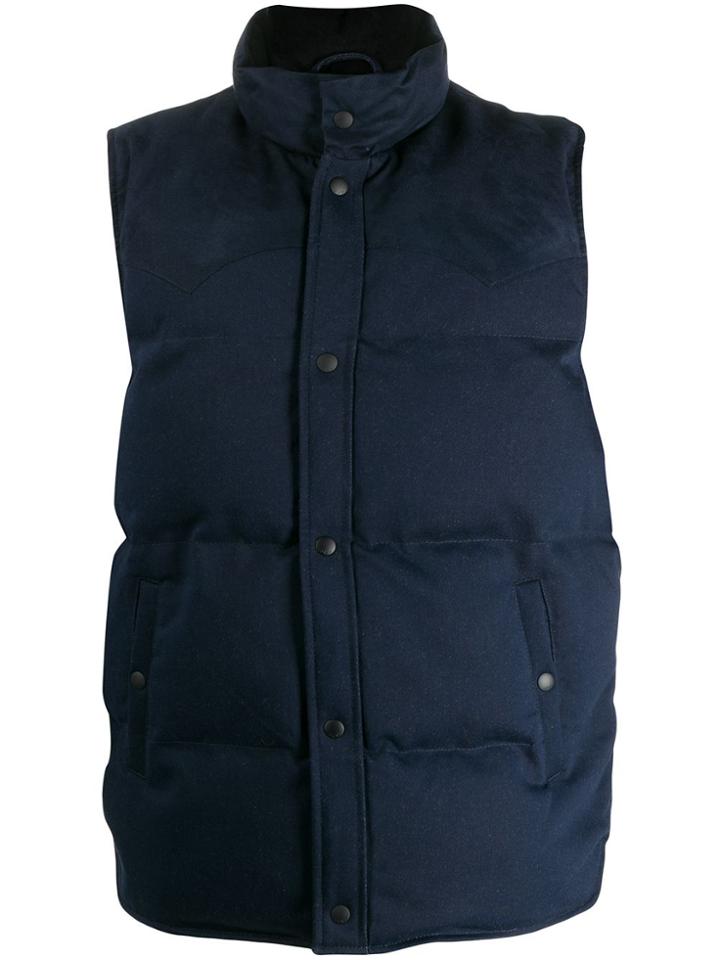 John Varvatos Padded Gilet - Blue