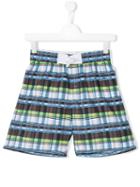 Boss Kids Checked Swim Shorts, Boy's, Size: 16 Yrs
