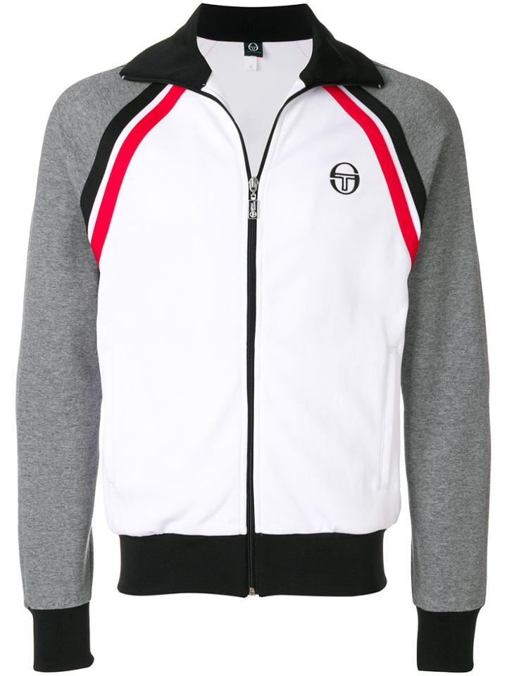 Sergio Tacchini Logo Zipped Sweatshirt - White