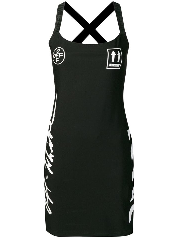 Off-white Diag Printed Dress - Black