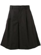 Comme Des Garçons Shirt - Pinstriped Wide-leg Shorts - Men - Cotton - L, Grey, Cotton