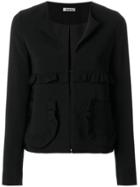 P.a.r.o.s.h. Frill Trim Fitted Jacket - Black