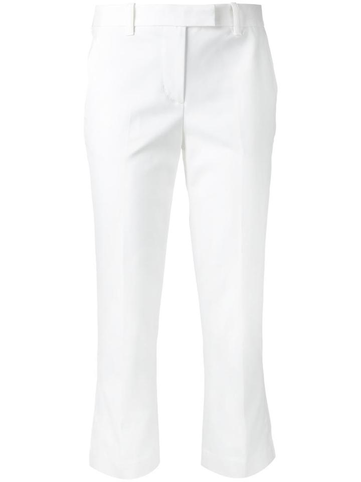 3.1 Phillip Lim Cropped Flared Trousers, Women's, Size: 0, White, Cotton/polyamide/spandex/elastane